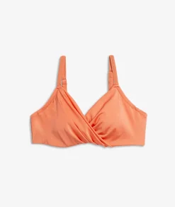Etam Underwired Triangle Bikini Top CORAL Flash Sale