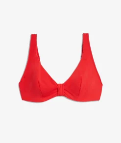 Etam Underwi Triangle Bikini Top RED Shop