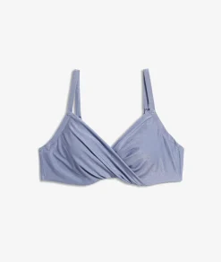 Etam Underwired Triangle Glitter Bikini Top GREY Flash Sale