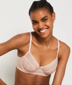 Etam Unlined Balcony Bra BLUSH Clearance