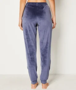 Etam Velvet Pyjama Trousers MARINE Cheap