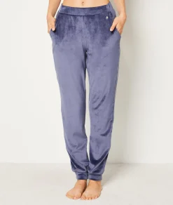 Etam Velvet Pyjama Trousers MARINE Cheap
