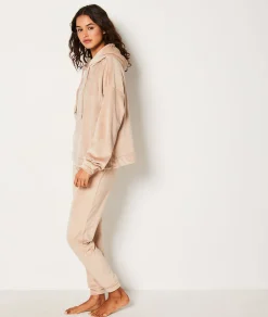 Etam Velvet Pyjama Trousers TAUPE Cheap