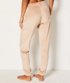 Etam Velvet Pyjama Trousers TAUPE Cheap