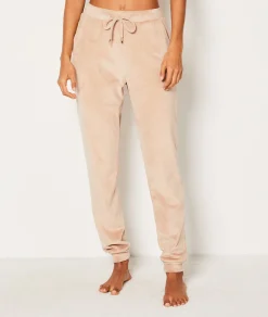 Etam Velvet Pyjama Trousers TAUPE Cheap