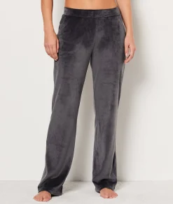 Etam Velvet Pyjama Trousers ANTHRACITE Flash Sale