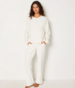 Etam Velvet Pyjama Trousers ECRU Cheap