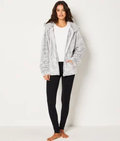 Etam Veste à capuche polaire GRIS New