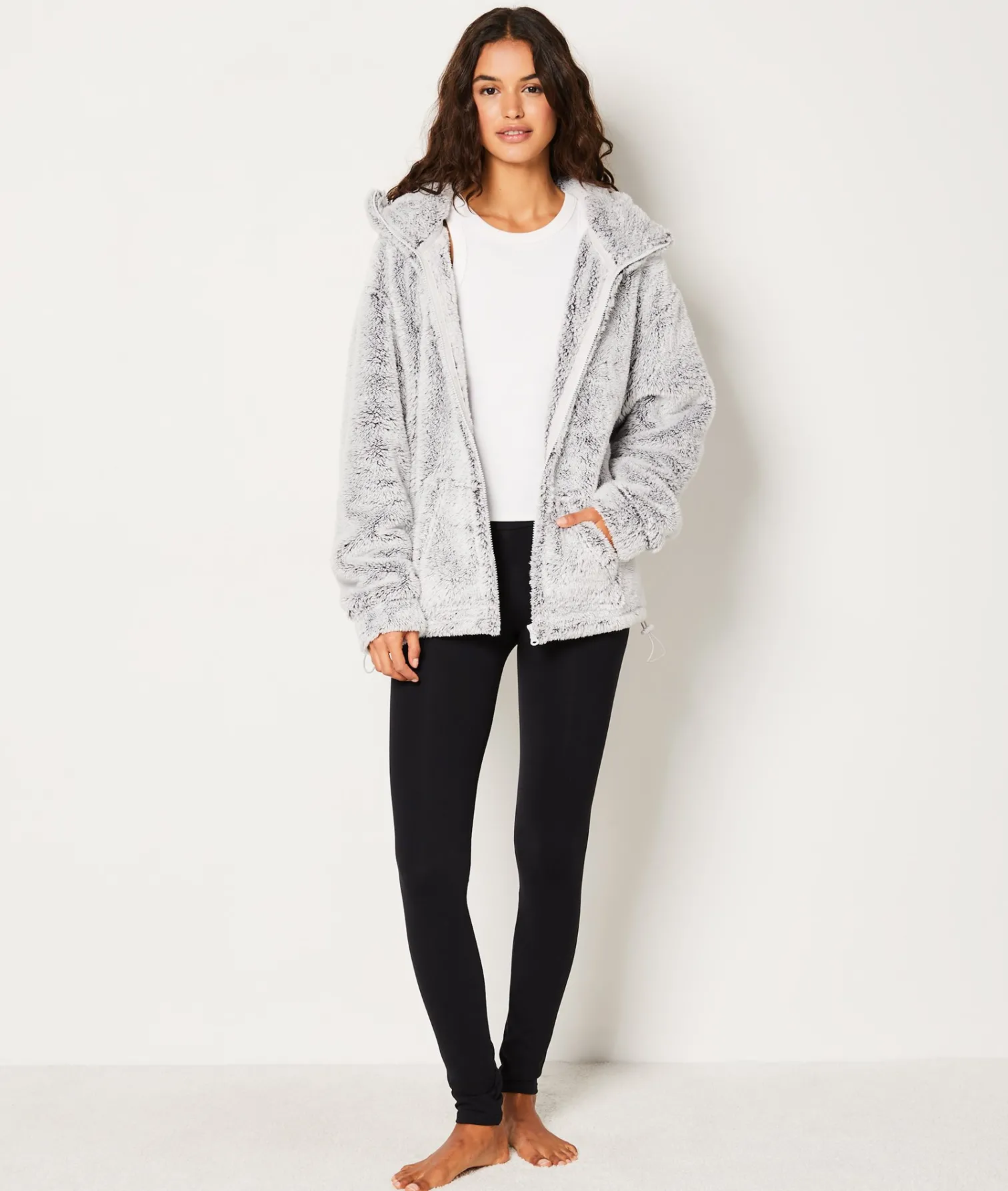Etam Veste à capuche polaire GRIS New