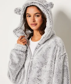 Etam Veste à capuche polaire GRIS New
