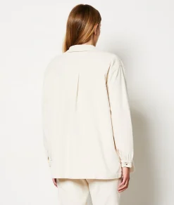 Etam Veste boutonnée cotelé BLANC Clearance