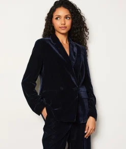 Etam Veste de blazer en velours BLEUNUIT Sale