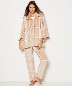 Etam Veste de pyjama à carreaux SABLE Clearance