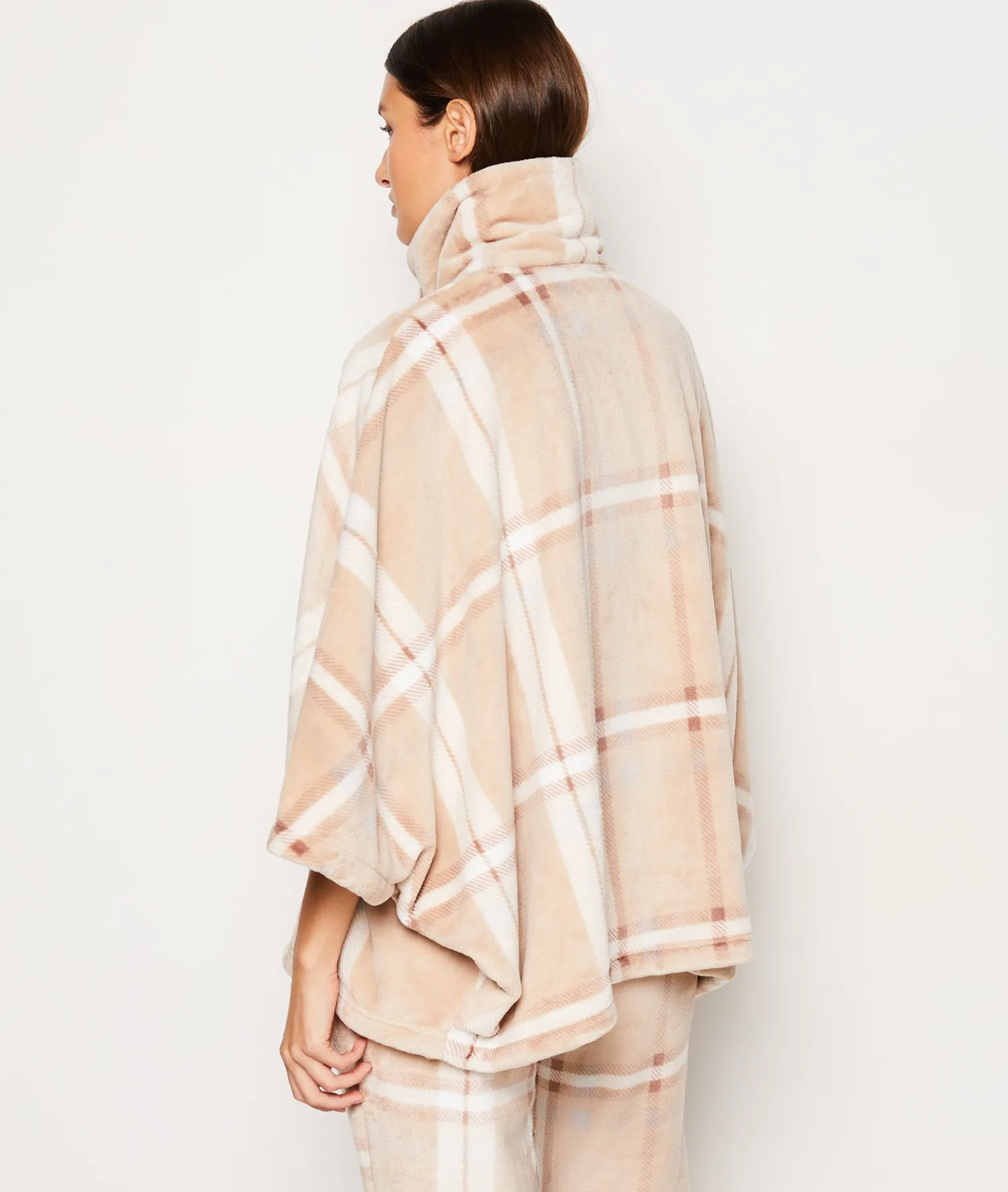 Etam Veste de pyjama à carreaux SABLE Clearance