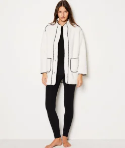 Etam Veste de pyjama polaire ECRU Flash Sale