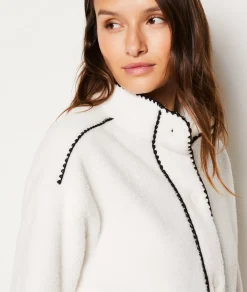 Etam Veste de pyjama polaire ECRU Flash Sale