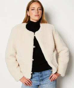 Etam Veste en fausse fourrure BLANC Best Sale