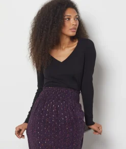 Etam V-Neck Sweater NOIR Clearance