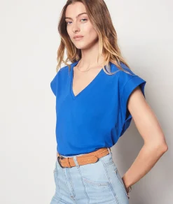 Etam V-neck T-shirt 100% Organic Cotton ECRU Hot