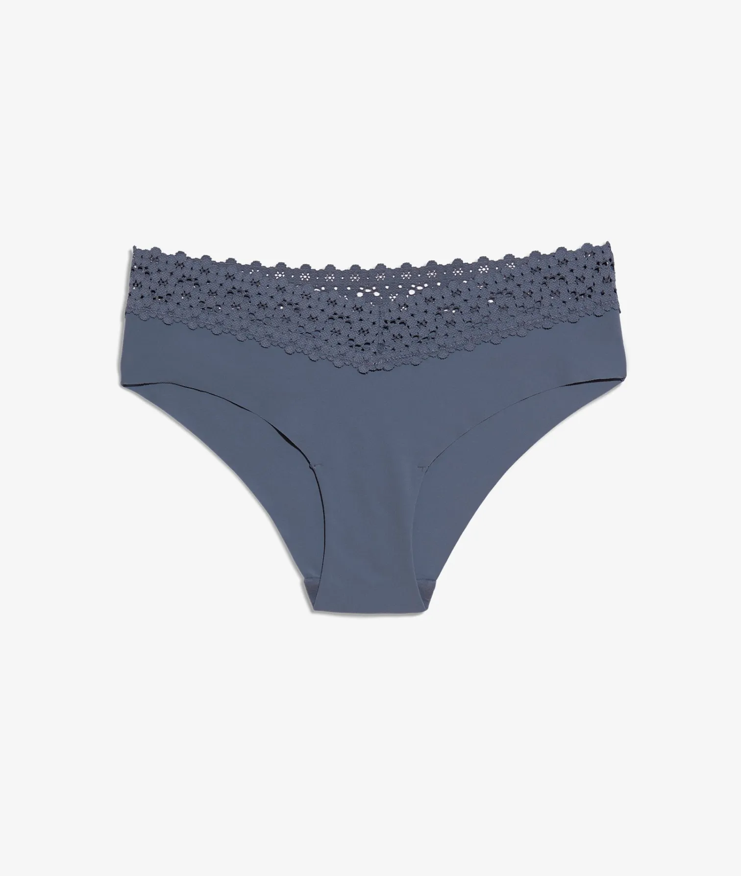 Etam V-shape Hipster in Microfiber and Lace DENIMJEANS Flash Sale