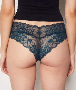 Etam V-shape Lace Hipster BLUEGREEN Cheap