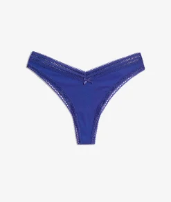 Etam V-shape Tanga with Lace Details NIGHTBLUE Best