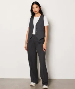 Etam Wide Cut Trousers ANTHRACITE Flash Sale