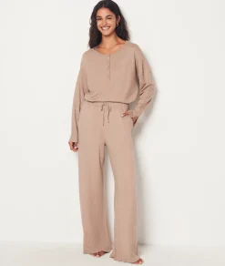 Etam Wide Cut Trousers TAUPE Fashion