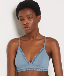 Etam Wireless Cotton Triangle Bra DENIMJEANS Fashion