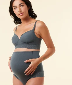 Etam Wireless Lightly Lined Bra with Nursing Clips BLACKBACKGROUNDPRINT Best Sale