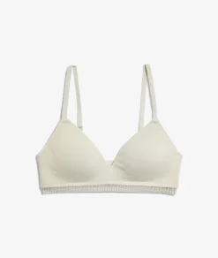 Etam Wireless Lightly Lined Bra in Cotton CLAY Cheap