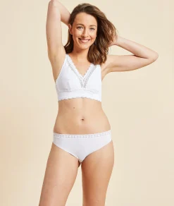 Etam Wireless Post-Mastectomy Triangle Bra WHITE Discount