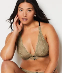 Etam Wireless Triangle Bra KHAKI Online