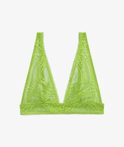 Etam Wireless Triangle Scarf Bra GREENBACKGROUNDPRINT Shop